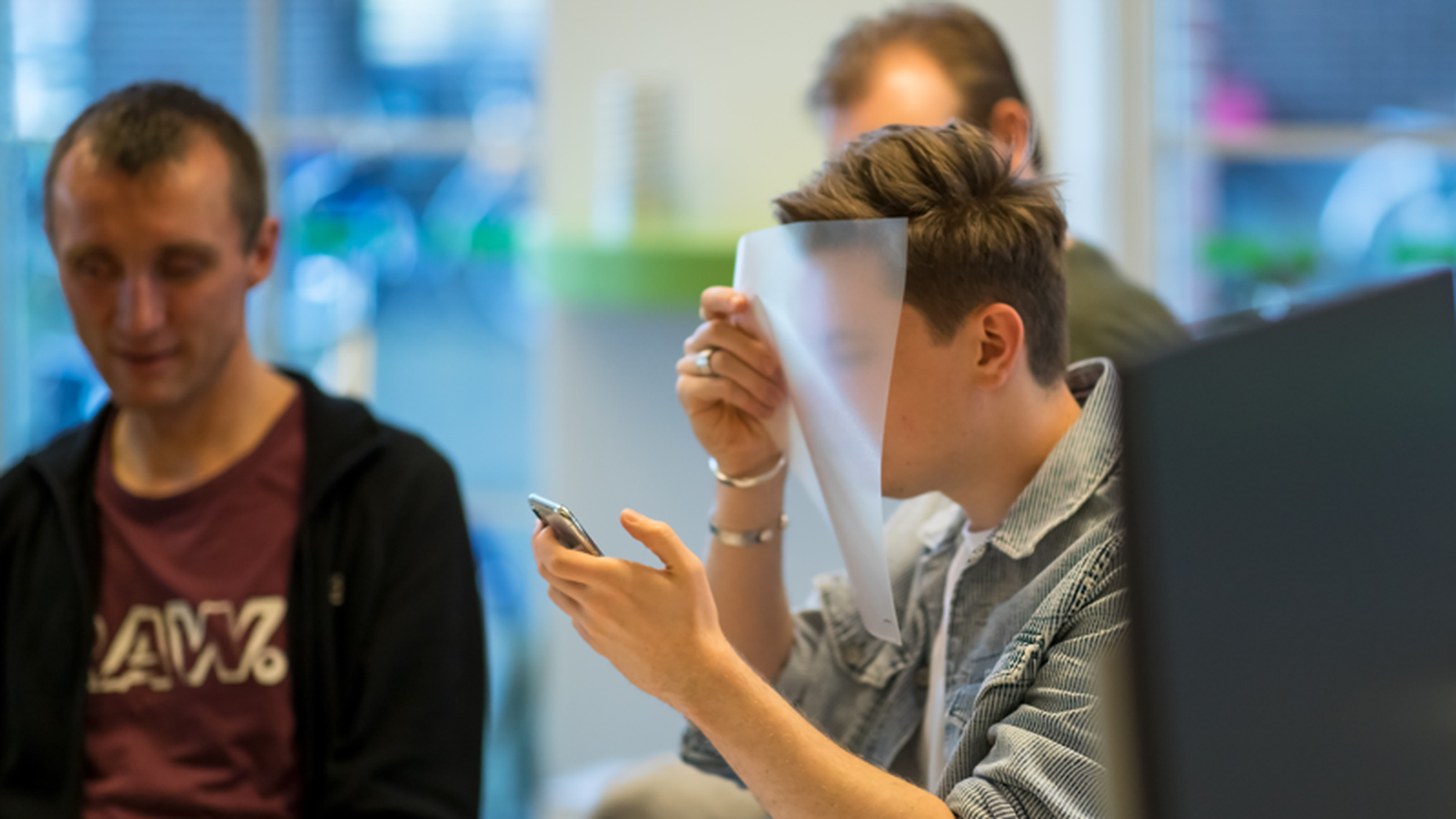 hero image blog about inclusive design: Do it yourself: testing with a plastic folder to mimic visual impairment