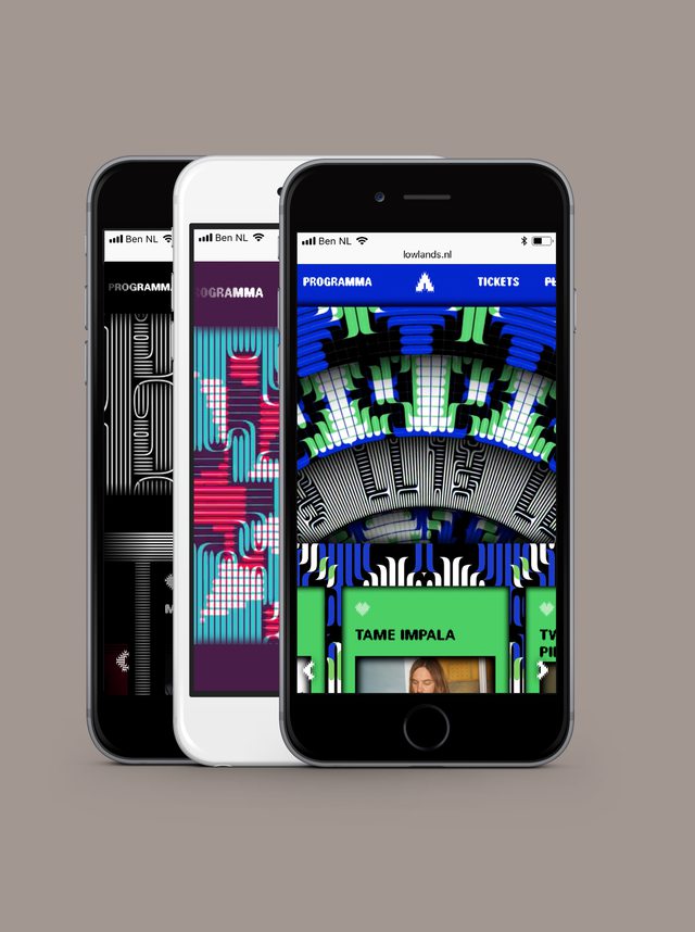 Lowlands op mobiel device door Fabrique
