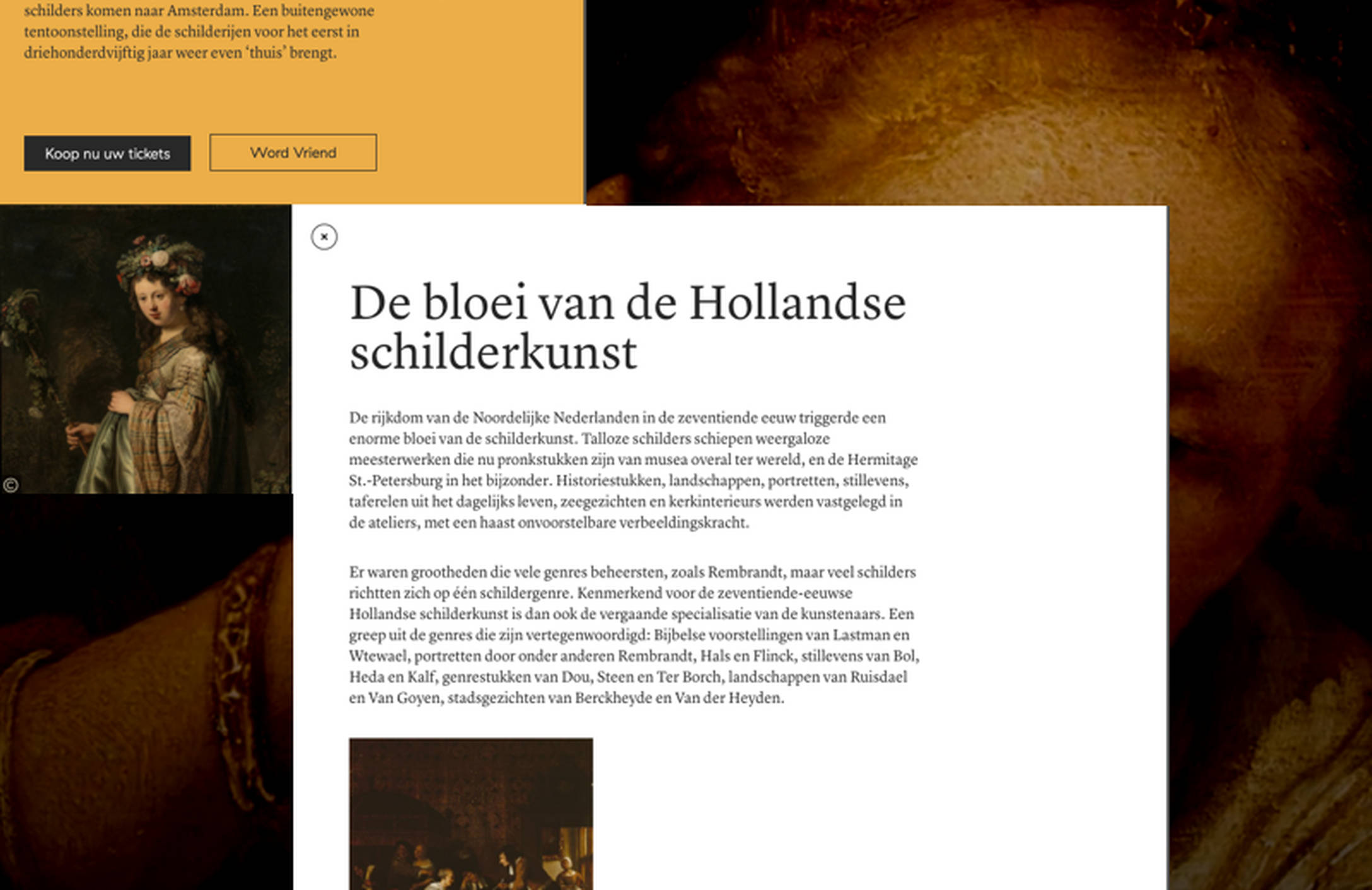Hermitage Amsterdam - expositie  webdesign Fabrique