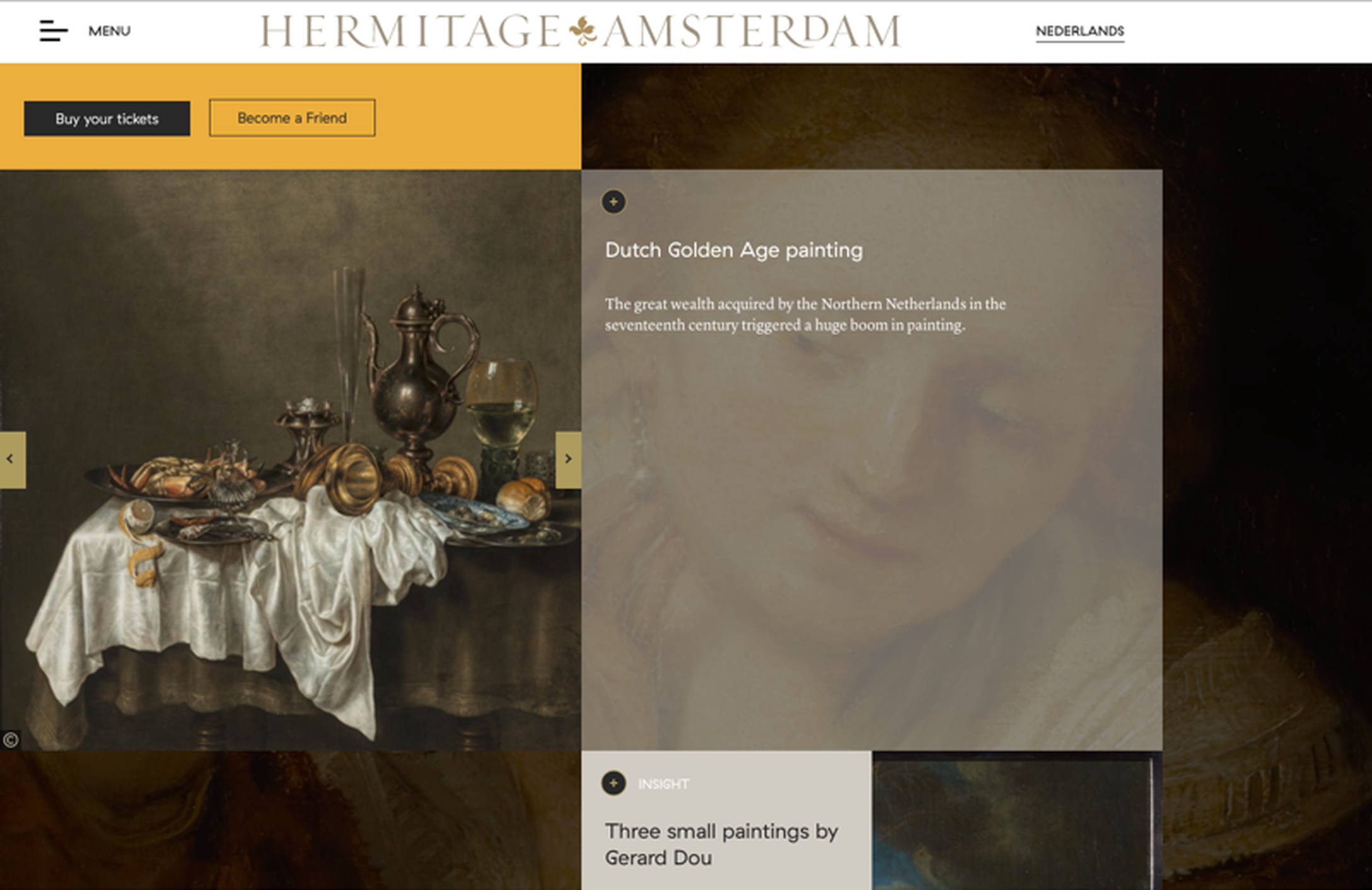 Hermitage Amsterdam - webdesign Fabrique