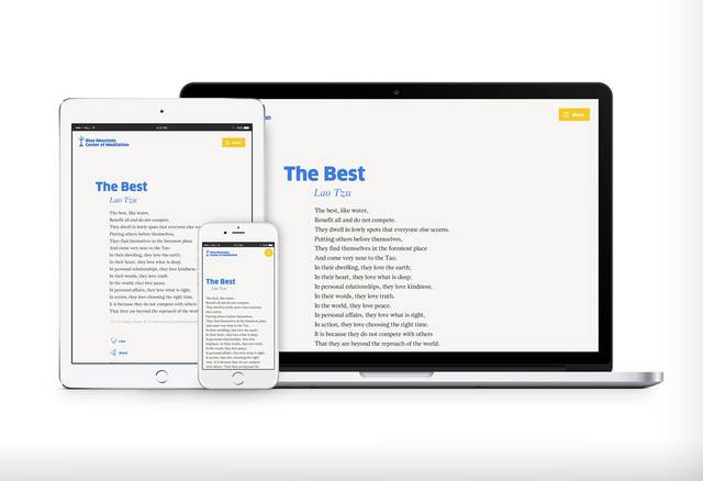 Blue Mountain Center of Meditation - responsive design