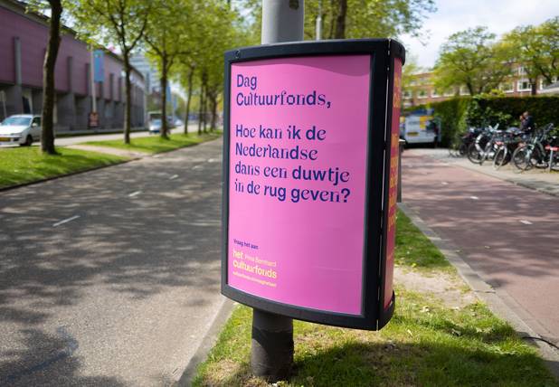 Poster in de stad Cultuurfonds