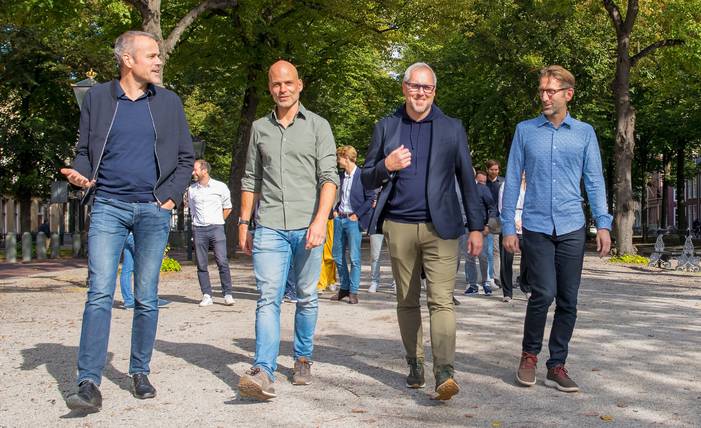 Mattias Olofsson, Gert Hans Berghuis, Matthijs Klinkert, Stef Brooijmans (van links naar rechts)