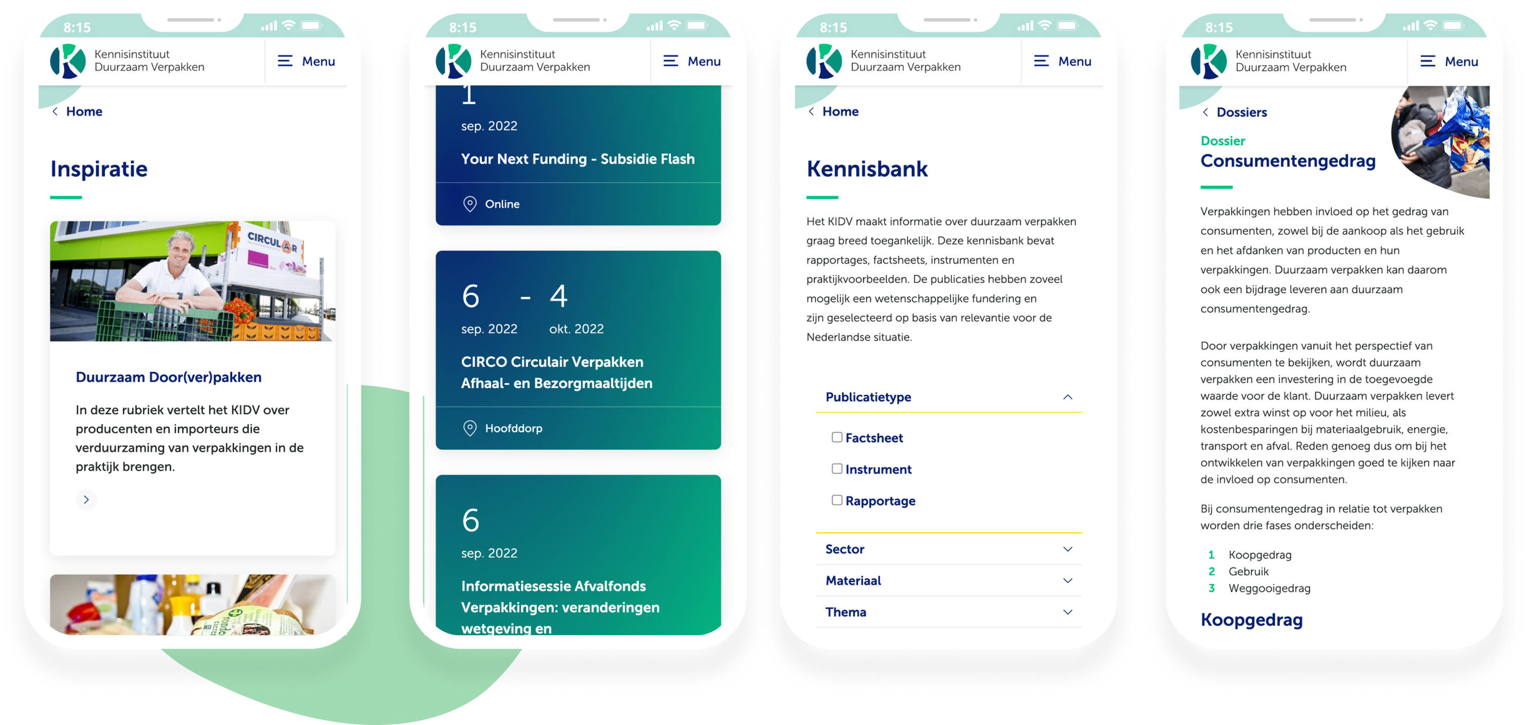 KIDV voorbeeldschermen mobiel