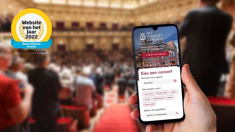 Het concertgebouw website van het jaar 2022