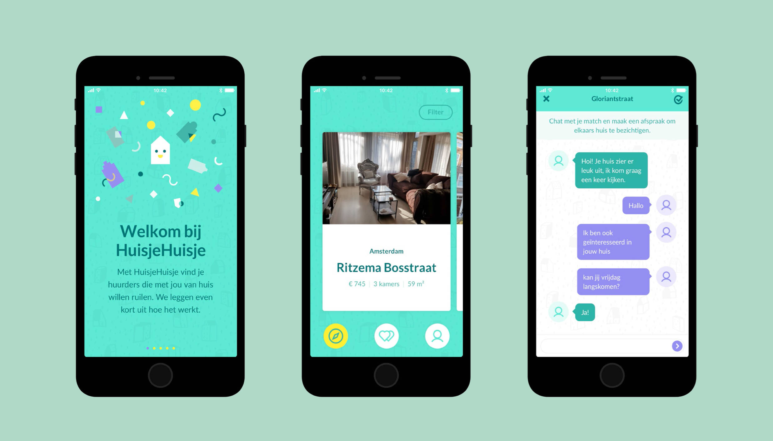 Design huisjehuisje app voorbeelden.