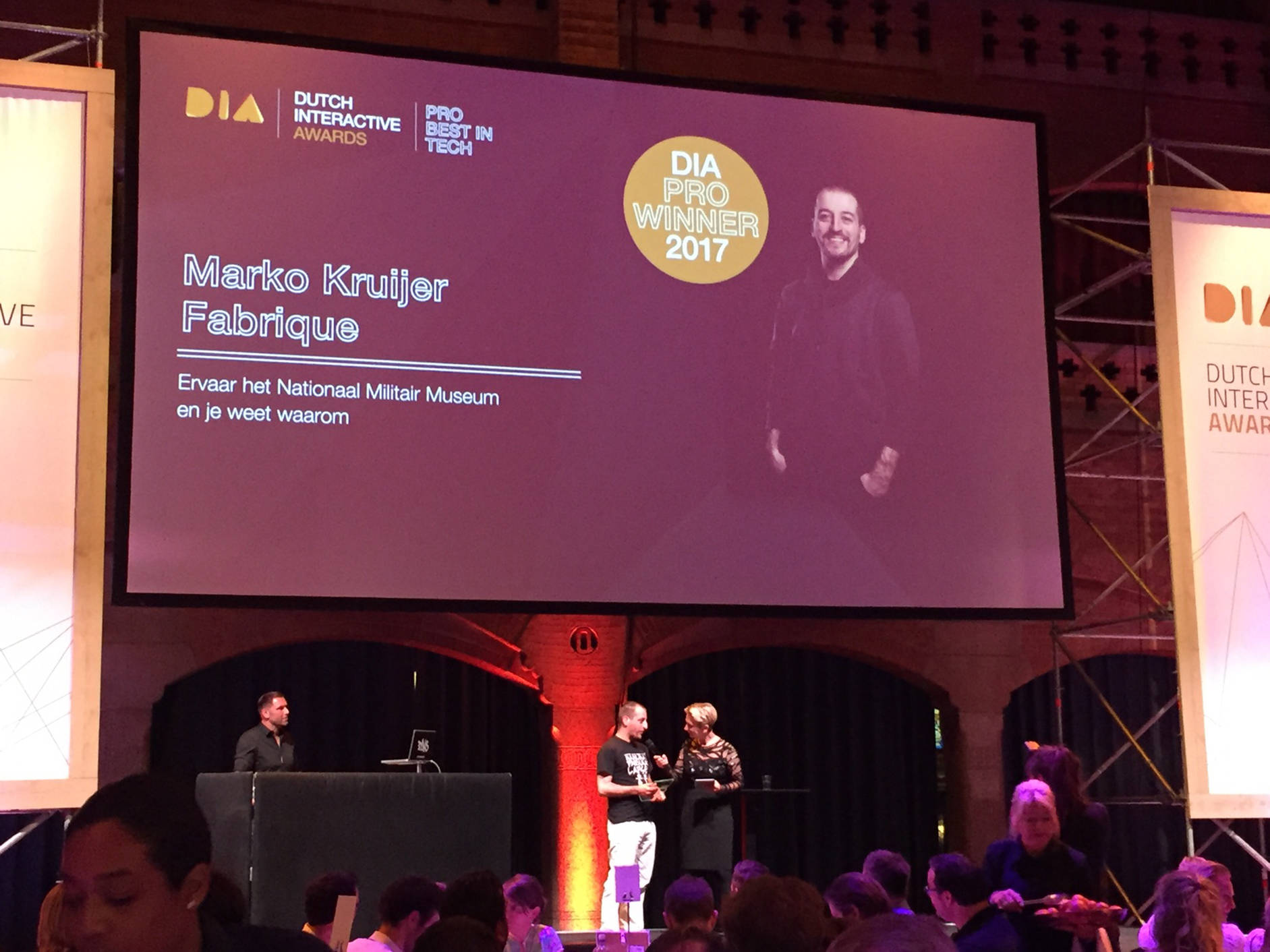 Marko Kruijer Fabrique - Uitreiking DIA Pro Best in Tech