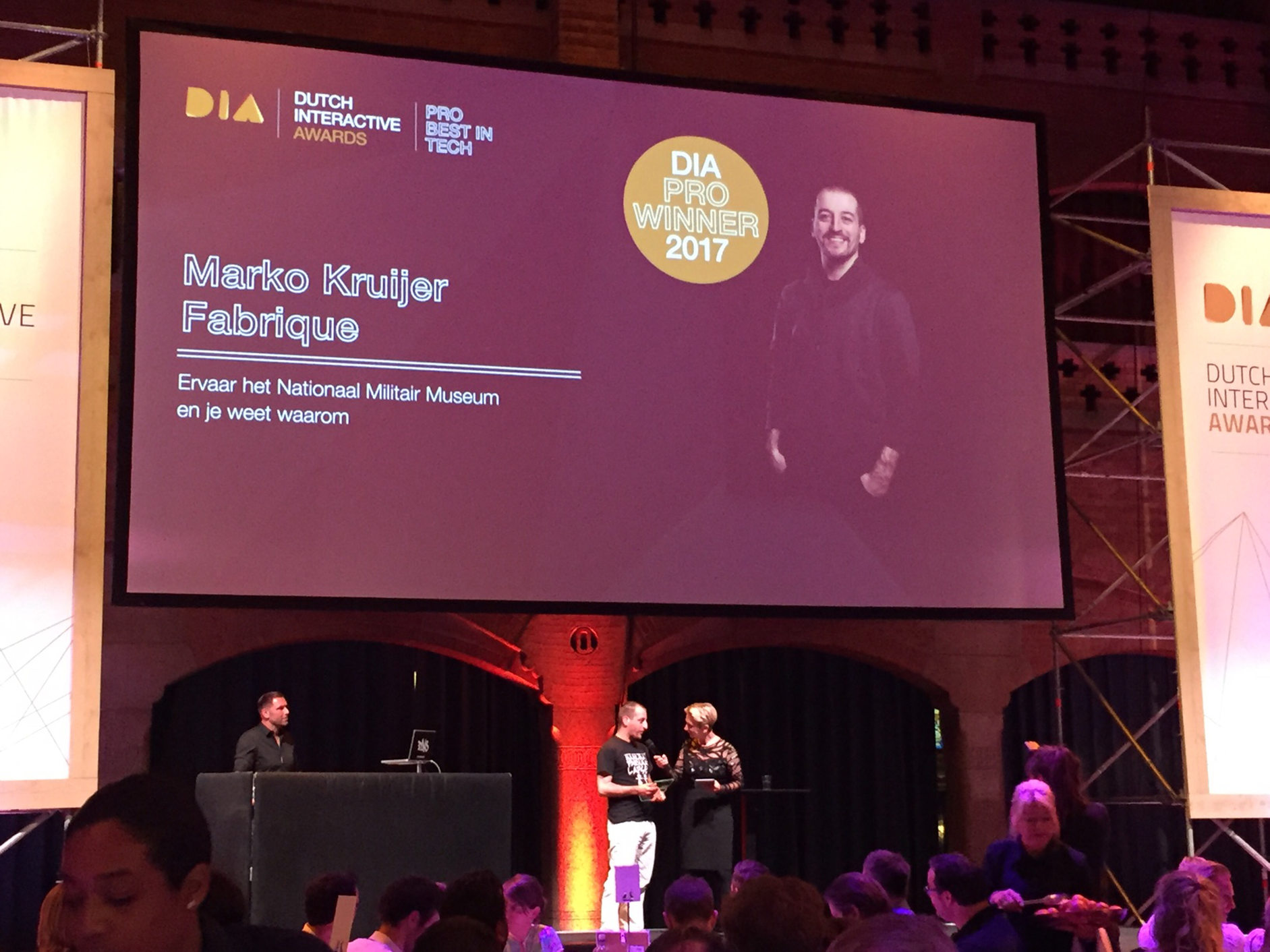 Marko Kruijer Fabrique - Uitreiking DIA Pro Best in Tech