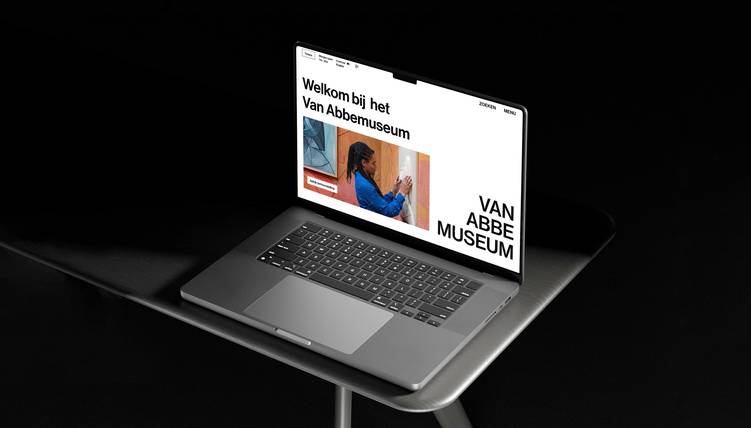 Design Van Abbe Museum op laptop