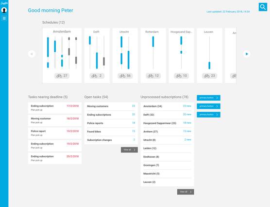 Maatwerk tooling voor Swapfiets, voorbeeld planbord