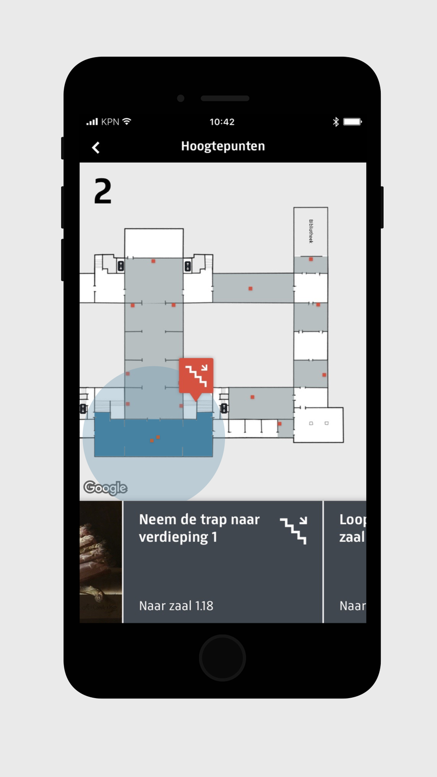 Rijksmuseum wayfinding app - design Fabrique