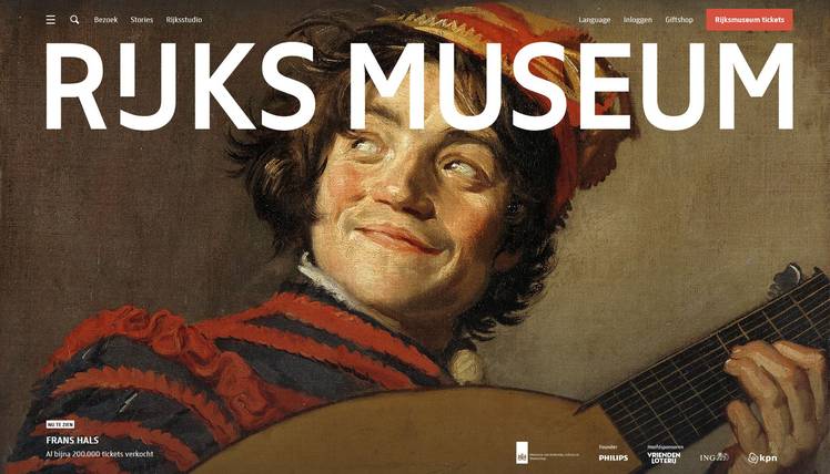 Rijksmuseum website Frans Hals