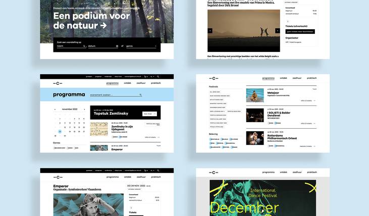 Visueel design website Concertgebouw Brugge