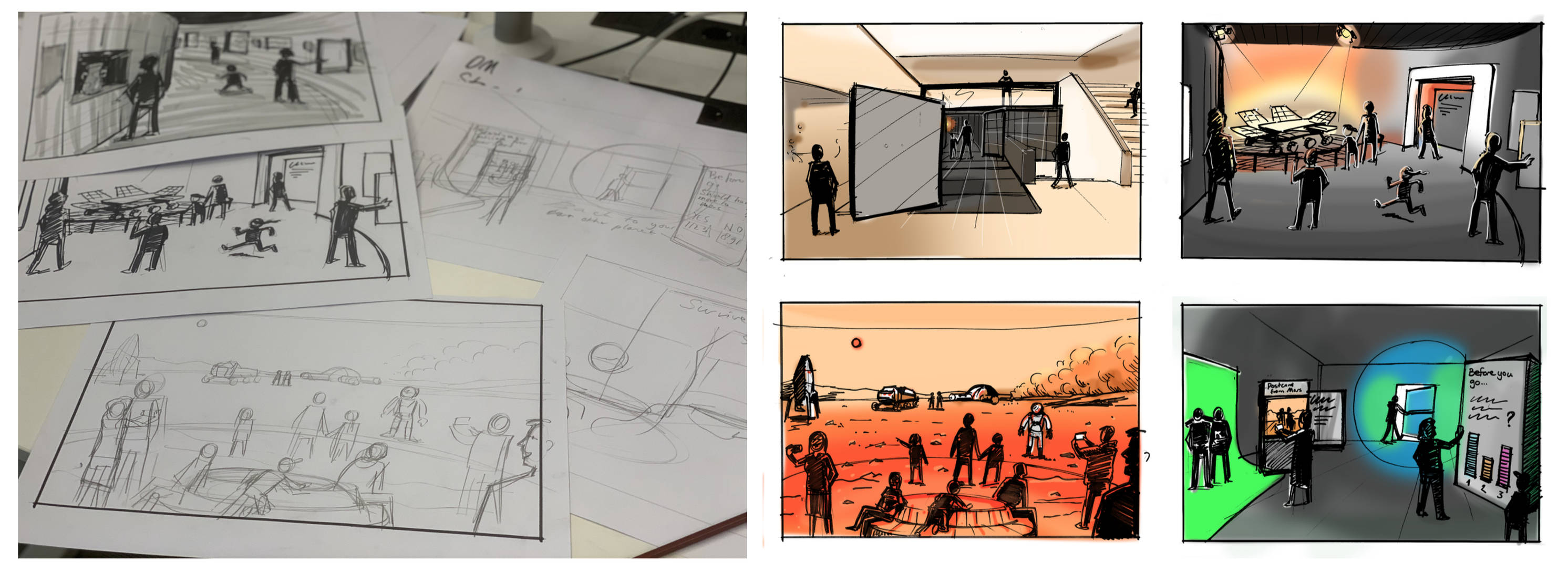 Storyboards Mars expedition