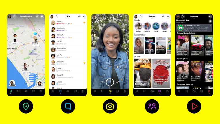 Examples of Snapchat design