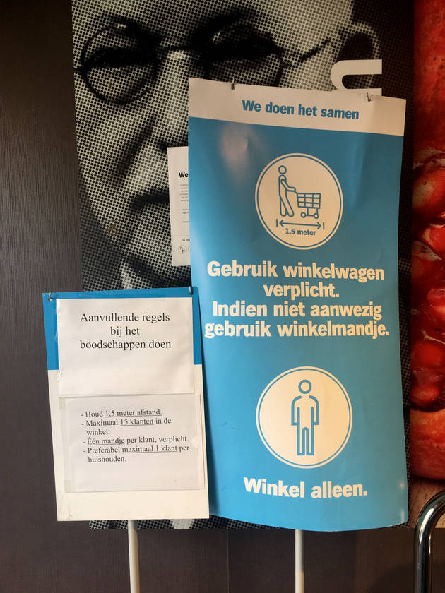 Nudging signage at Albert Heijn