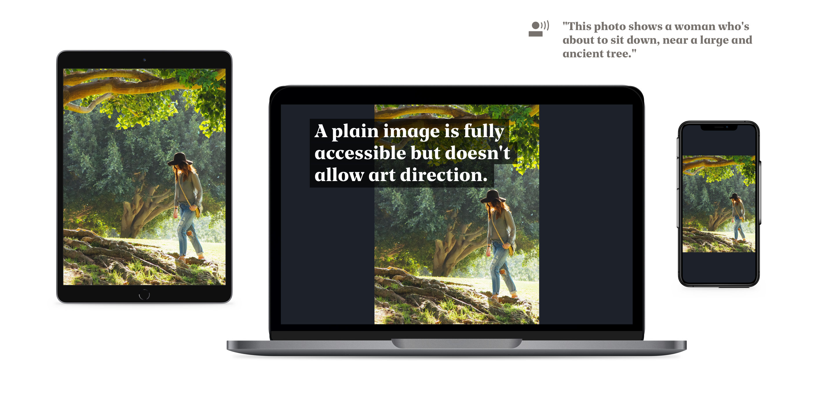 A regular image—fully accessible, but there's no art direction apart from simple cropping. (Photo by Kevin Young)