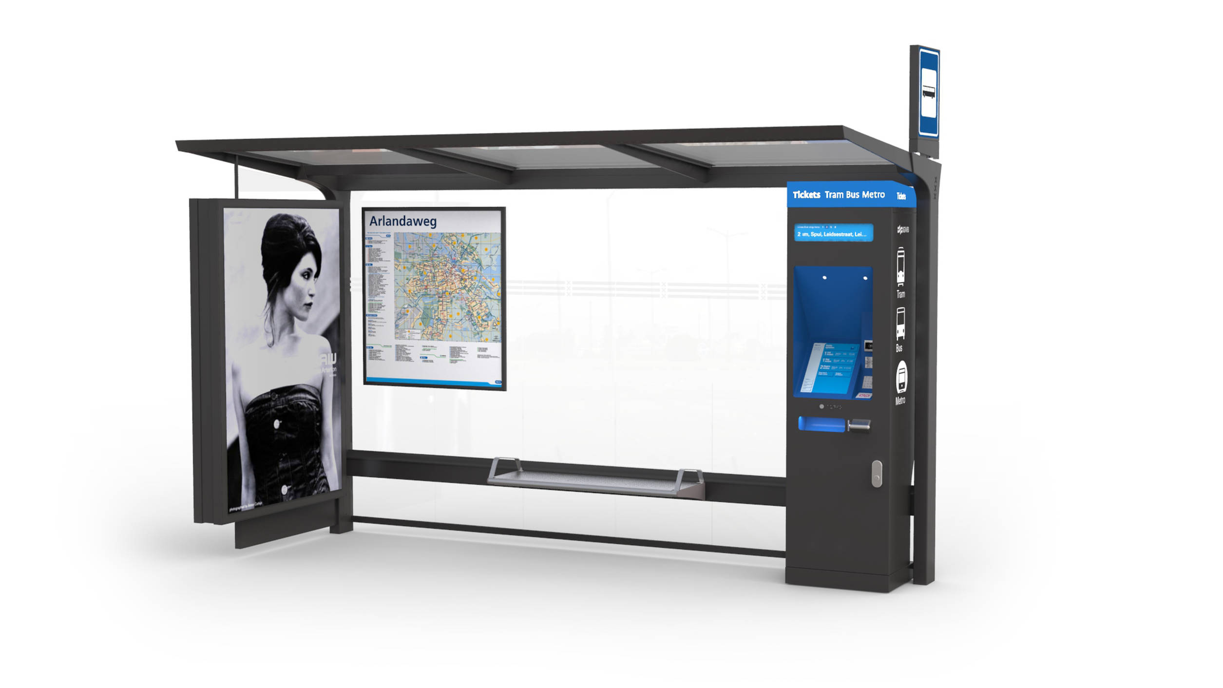 GVB ticket vending machine abri