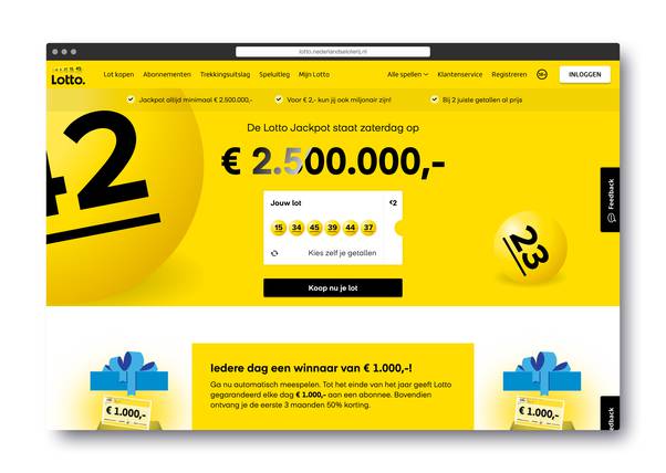 Nederlandse Loterij design website