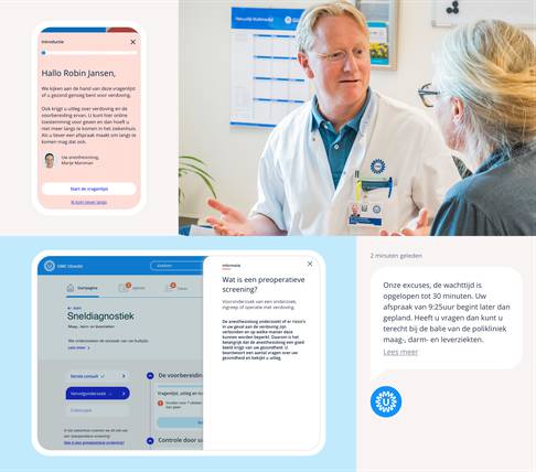 Concept ontwerp website UMC Utrecht