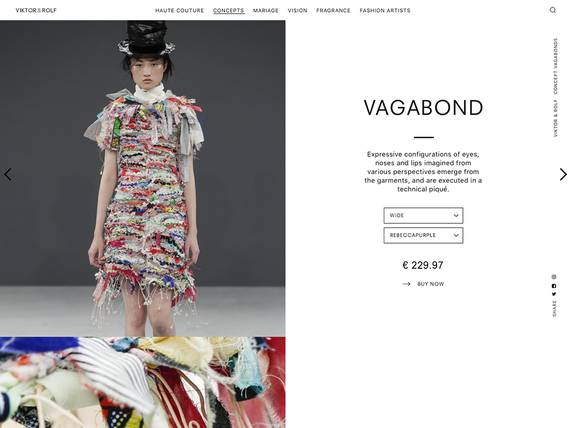 Viktor&Rolf zoom in on product page
